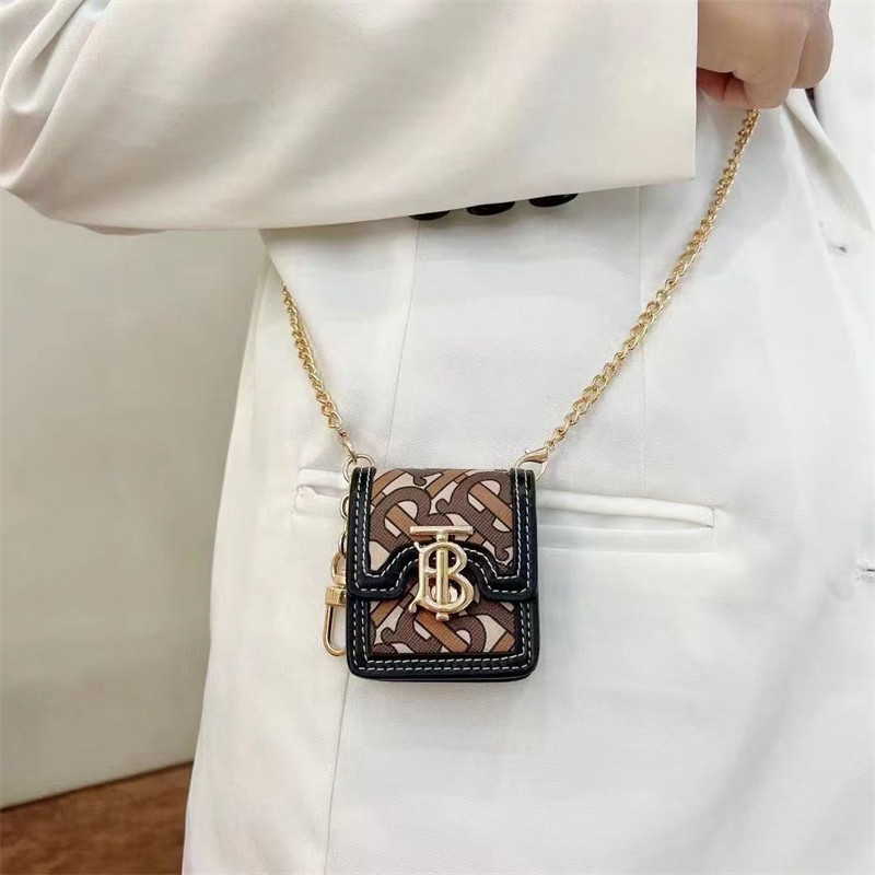 Burberry  chain crossbody leather Airpods pro2 4 3 2 Protective Cas